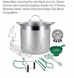 20qt stainless steel pot with canning supplies, new