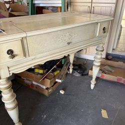 Vintage Drop-Front  Writing Desk With Matching Chair