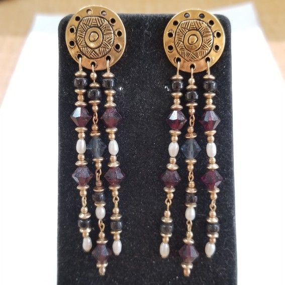 Gold Plated Pierced Earrings