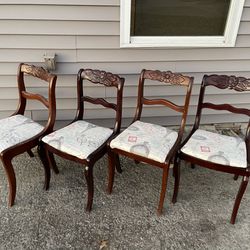 Vintage Rose back Chairs 4x