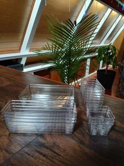 15-Piece Clear Acrylic Storage Bins & Drawer Organizers (Brand New / Unused)
