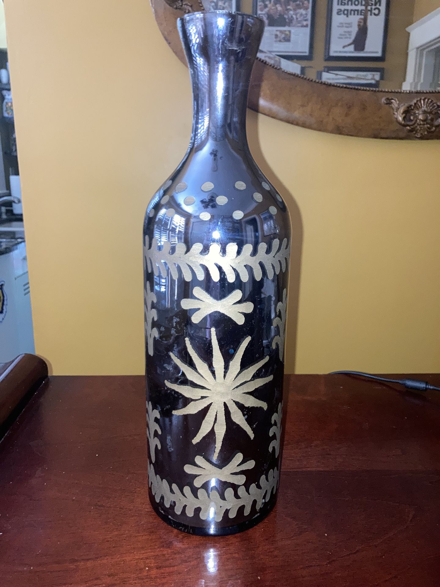 Decorative Black Painted Vase