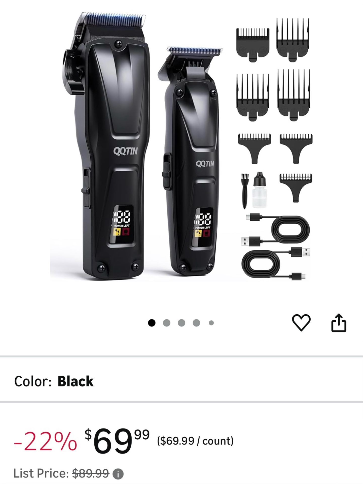 🆕 In 📦 Hair Clippers for Men Professional,Cordless Electric Hair Trimmer with Fast Charging Port,Up to5️⃣Hours Runtime,Barber&Home Clippers&Trimmers