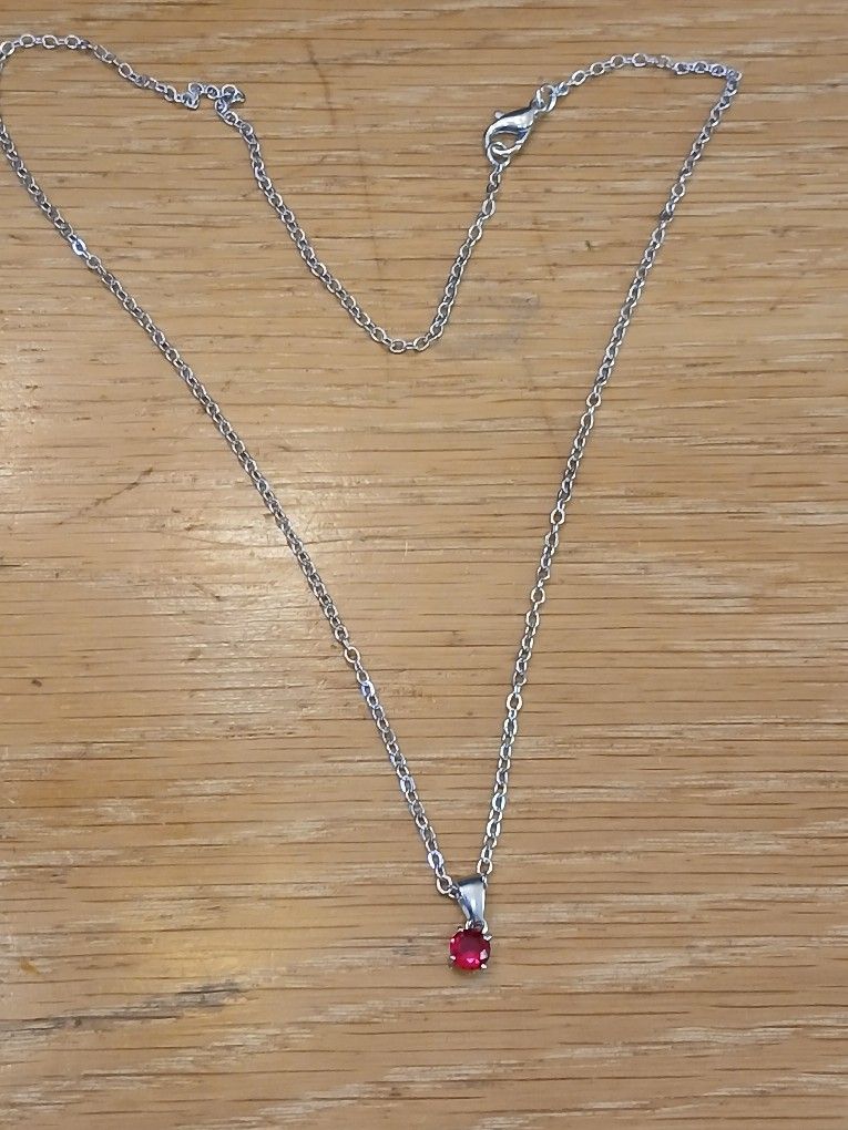 9 Dainty Gemstone Necklaces W/18in Chain