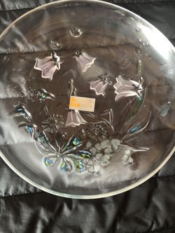 Vintage Savoir Vivre Crystal Plates Cinderella set of 4