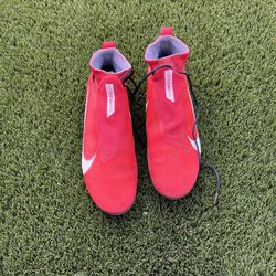 Nike Vapor Edge 360 Pro Cleats Size 10 Matte Red Chrome Plate