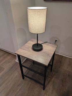 Nightstand and Lamp