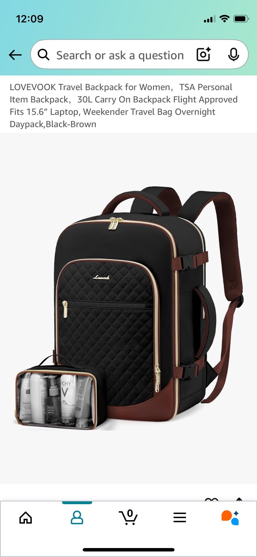 Travel Backpack for Women，TSA Personal Item Backpack，30L Carry On Backpack Flight Approved Fits 15.6” Laptop, Weekender Travel Bag Overnight Daypack,B
