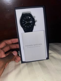 Man luxury black watch