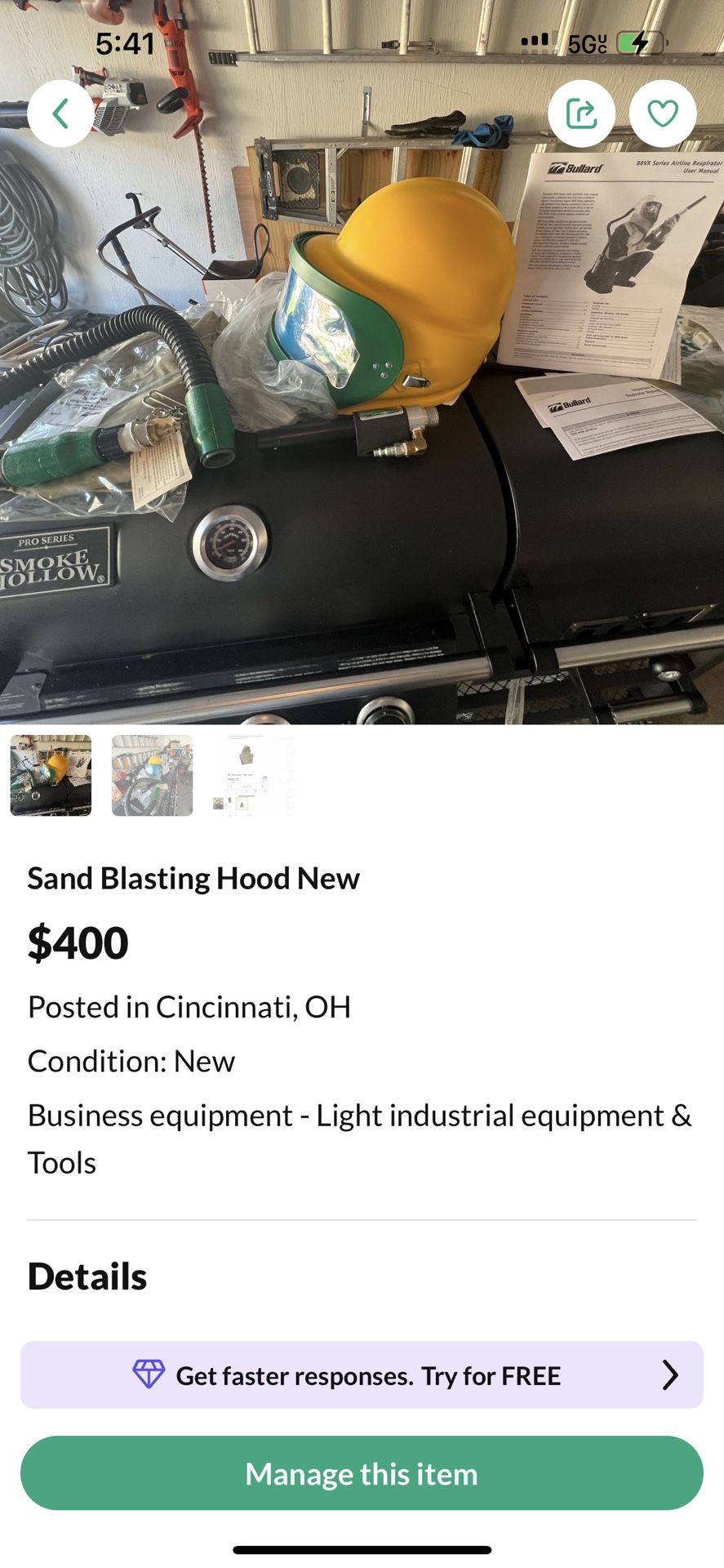 Sand Blasting Hood New