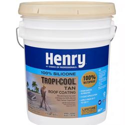 Henrys Tropi-cool Roof Coating (TAN Color) 3 , 5Gallon 