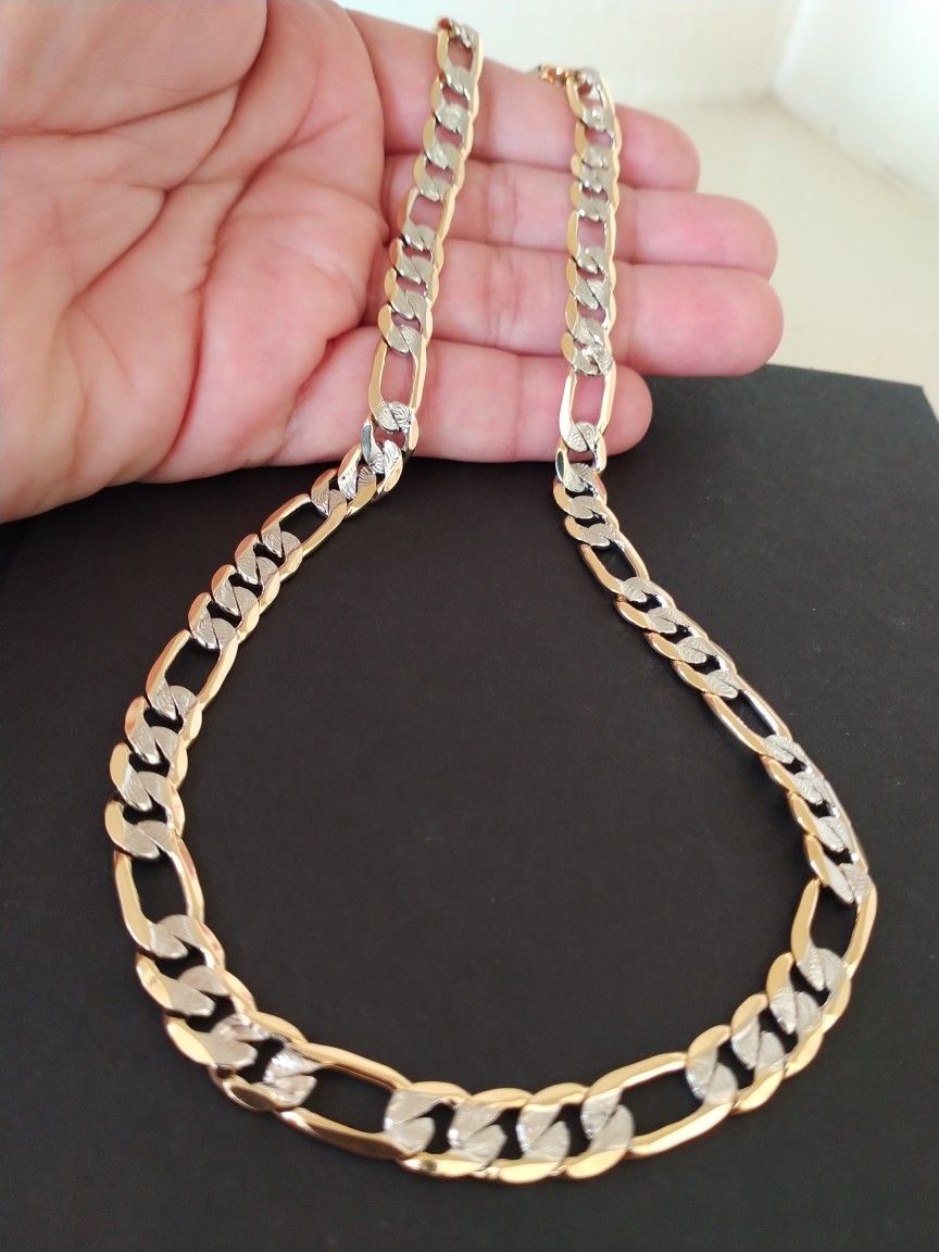 Gold 18k Plated Figaro Necklace Chain
