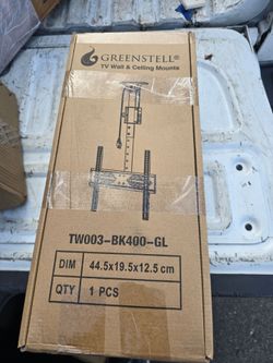 New In Box Greenstell Wall/Ceiling TV Mount with Power Outlet