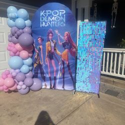K-pop Demon Hunter Backdrop And Shimmer Wall