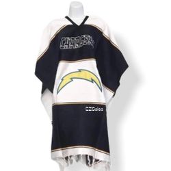 Los Angeles Chargers Embroidered Poncho