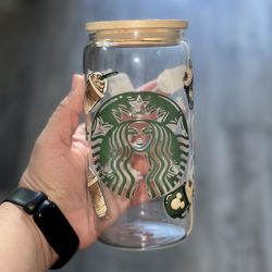 Starbucks Inspired 16oz Glass Can Tumbler 