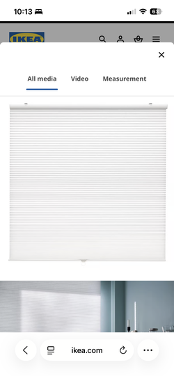 Blinds-  Cellular blind, white, 34x64 "