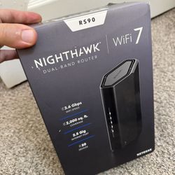NETGEAR Nighthawk Dual-Band WiFi 7 Router (RS90) – Security Features, BE3600 Wireless Speed (up to 3.6 Gbps) – Covers up to 2,000 sq. ft.,  50 Devices