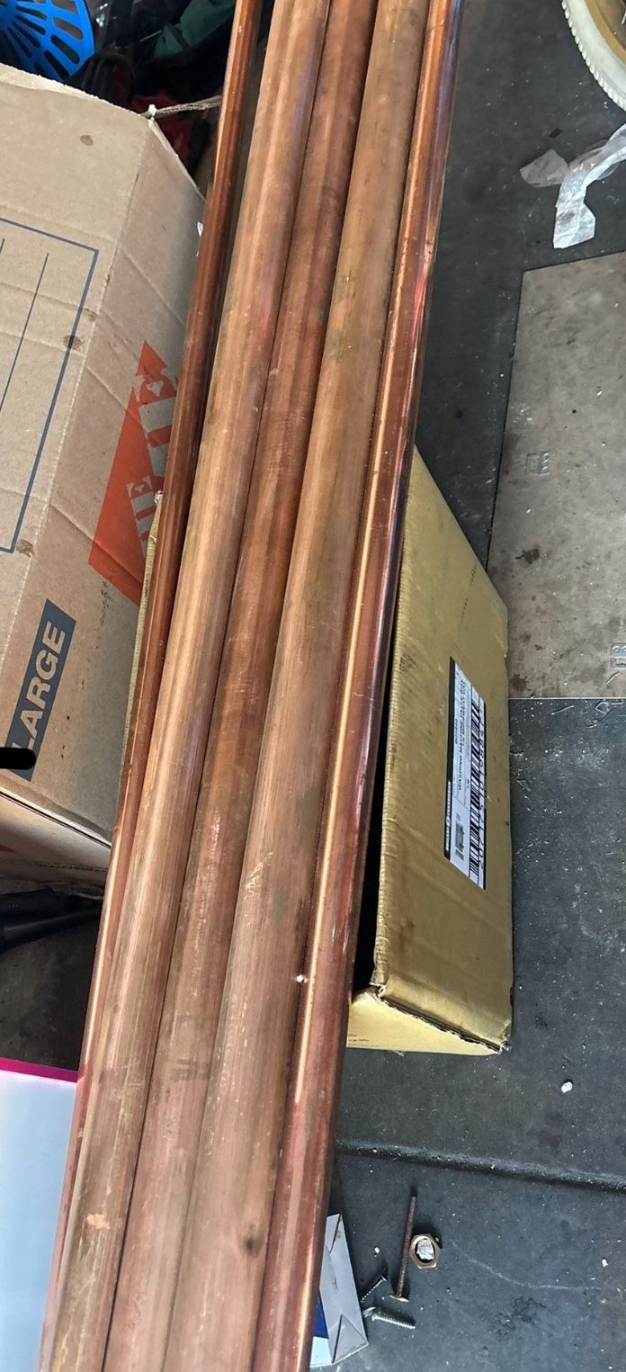 Copper Pipe 3x2” , 2x11/4, 3x1”, 4x 3/4 Inches Wide