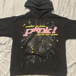 Black “Nevermind the Spider” Hoodie.     Size: Medium
