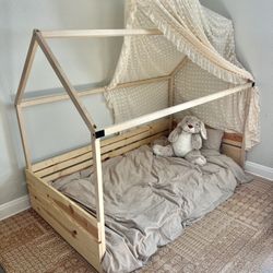 Montessori-Style House Floor Bed - WILL DELIVER + INSTALL