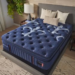 King Stearns & Foster Luxury Mattress + Sealy EASE Adjustable Power Base