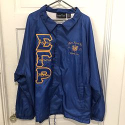 sigma gamma rho line jacket with letters & shield size 3X