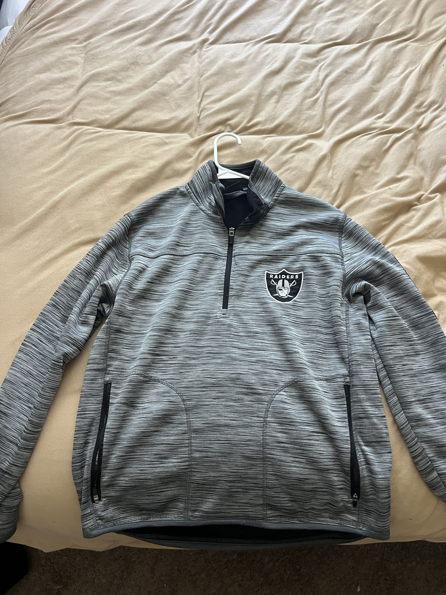 Men’s Large Raiders 1/4 Zip & Wind Breaker - $30 / $20