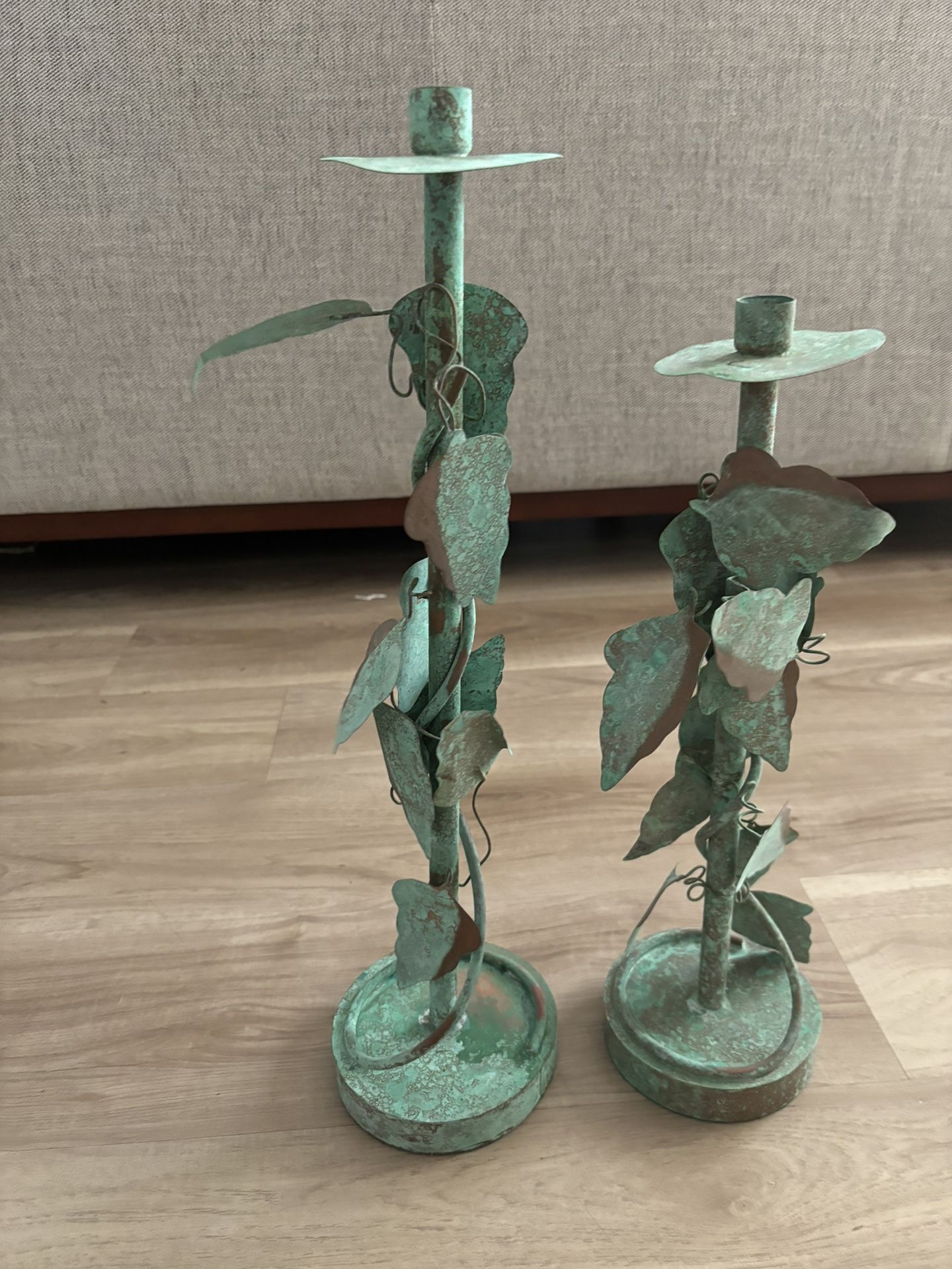 Real Copper Candle Stands