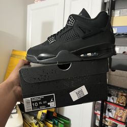 nike air jordan 4 black cat size 10 deadstock ds brand new og all included 