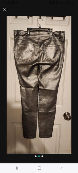 Silver Metallic Womens Skinny Jeans 8 $20
