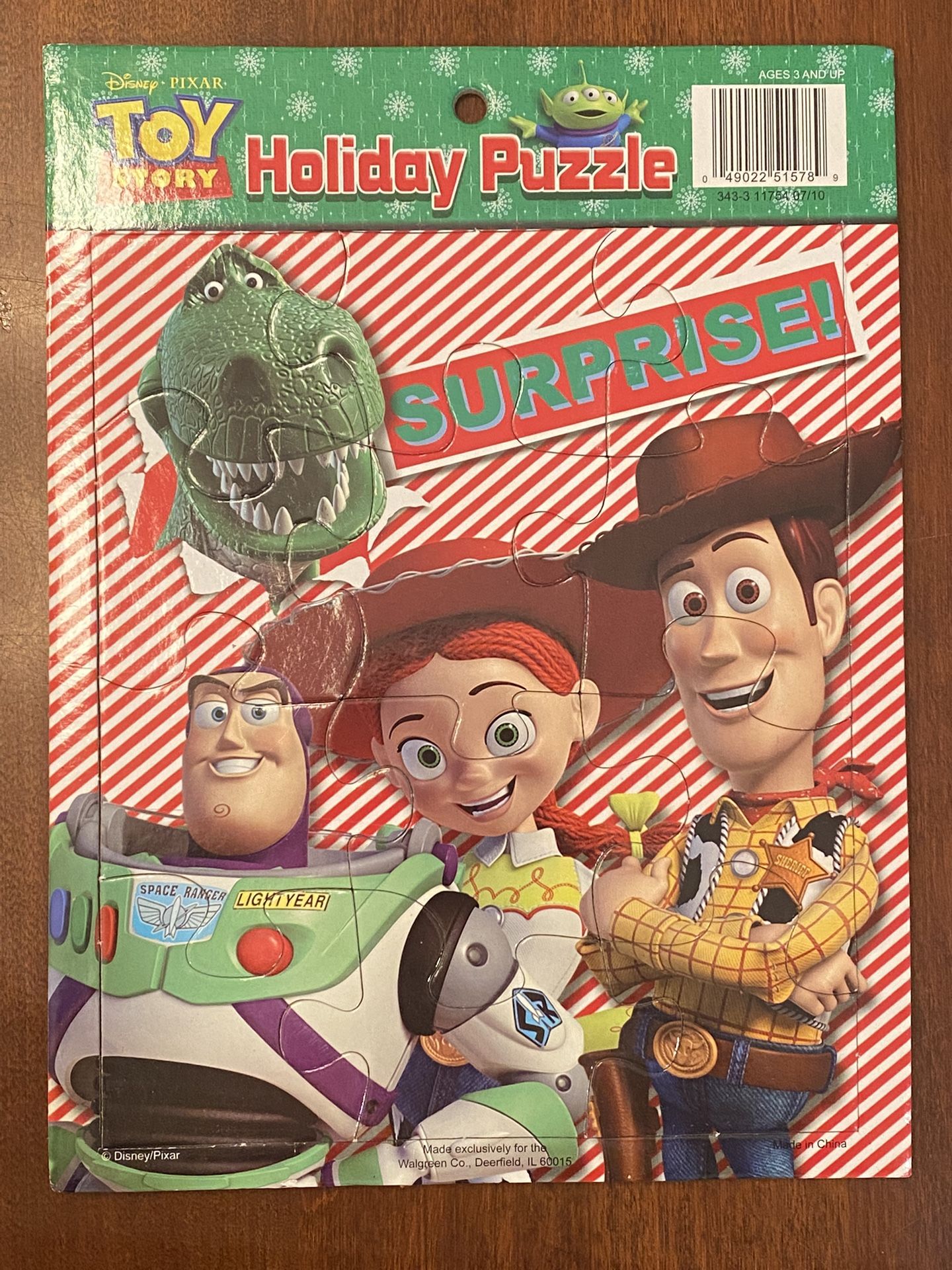 Pixar, Disney Toy Story  Holiday Puzzle Free With Purchase