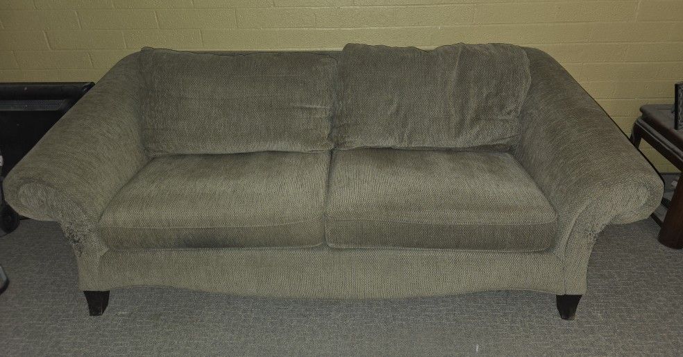 Large Sofa Biege Chenille 