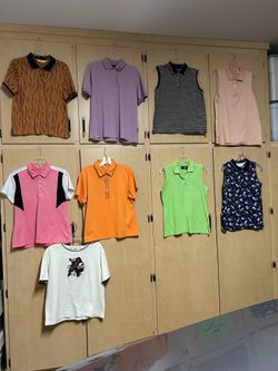 Size L, 9 Like New Women’s Golf Tops Asking $20 for All