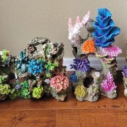 3 Pieces Coral Fish tank Coral LARGE CORAL FISH Decor