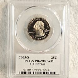 #558 California 2005 S PR69 Quarter Coin 