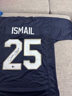 RAGHIB “ROCKET” ISMAIL Signed Autograph Custom Jersey- Beckett Coa - Notre Dame