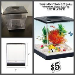Aqua Culture Plastic 0.75 Gallo Aquarium 