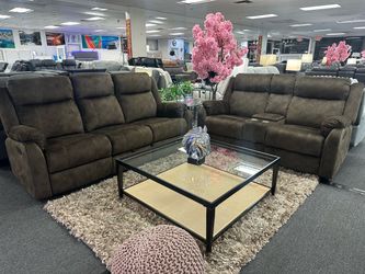 Beautiful Brown Sofa&Loveseat 4x Recliners On Sale $999