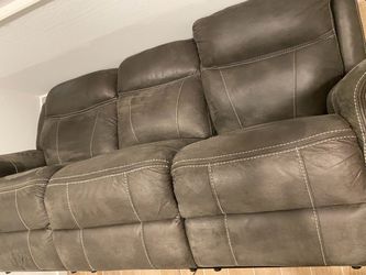 Gray Power Reclining Sofa