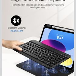 iPad folio case with led Bluetooth keyboard