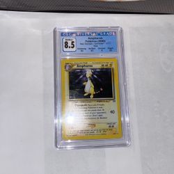 Pokemon Card Ampharos Unlimited- 1/111- Holo CGC Universal Grade 
