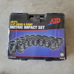  3/4 IPACT SOCKET SET 26PC ATD