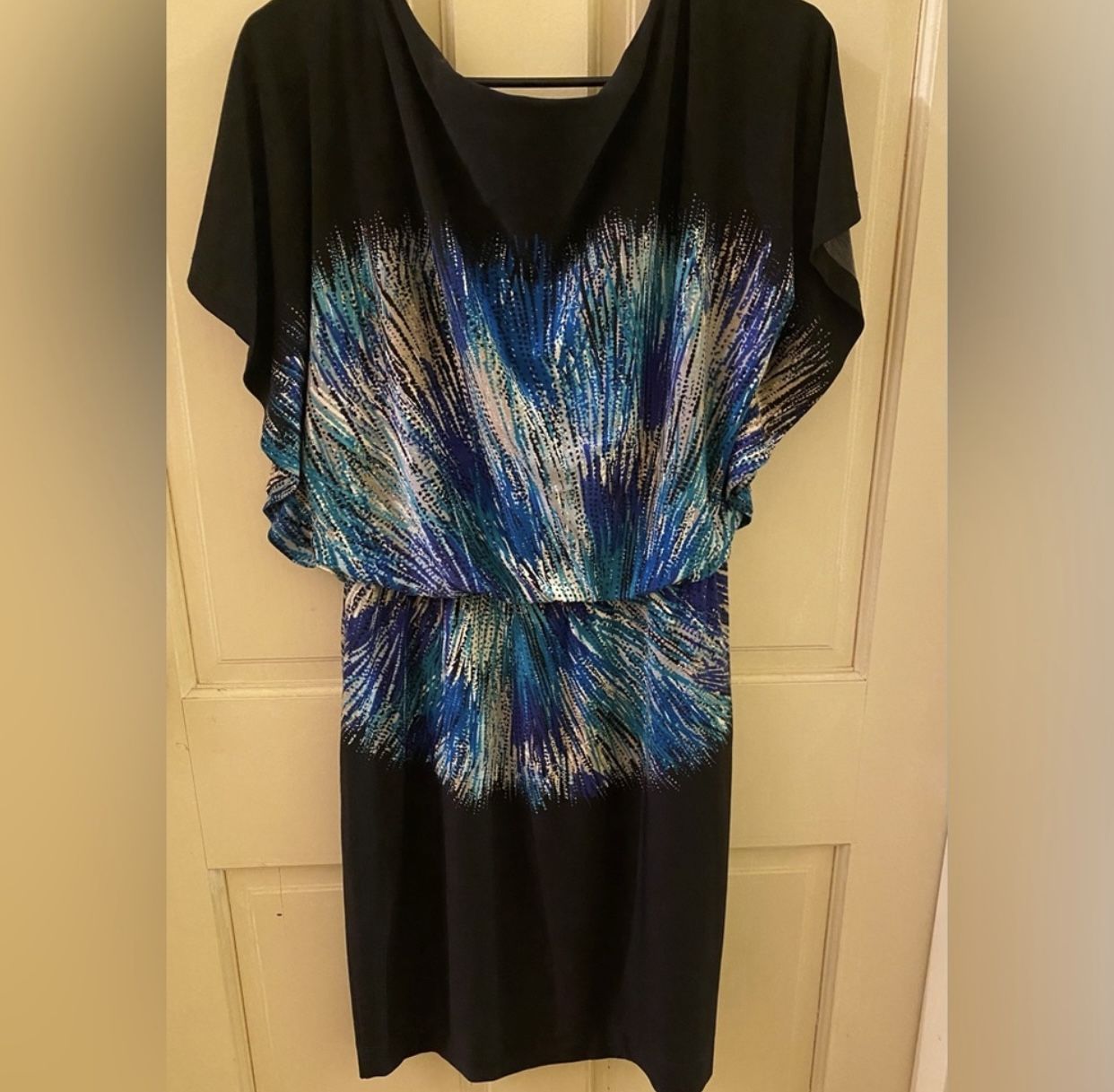 Elegant Black and Blue Women's Dress