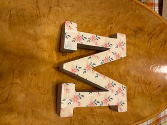 Decorative Wooden Letter M Floral