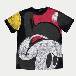 Marc Jacobs Disney Mickey Mouse All Over Print Graphic T-Shirt Black L