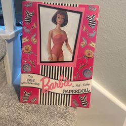 Vintage 1965 brand new Barbie paper doll cut out