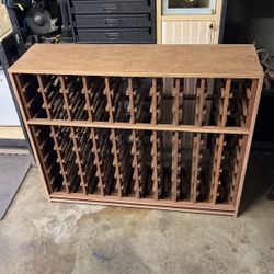 Just Built Raw Wood 90 Bottle Wine Rack