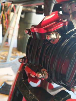 Photo OTB Honda Grom red valve covers parts new