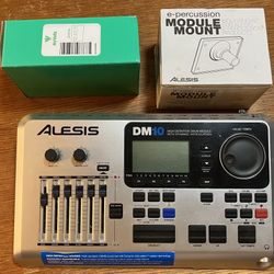 Alesis DM10 High Definition Drum Module with Dynamic Articulation. New Power Supply. New Module Mount. Excellent Shape.